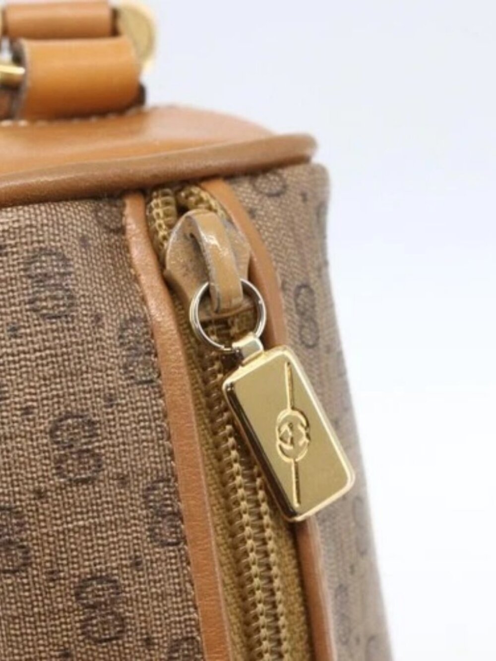 GUCCI Micro GG Supreme Shoulder Bag PVC Beige Gold 001 14 0412 Auth ki6283 - Picture 9 of 16